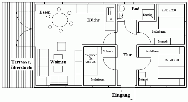 Layout of the holiday home
